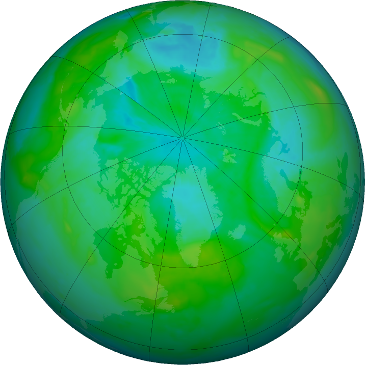 Arctic ozone map for 24 July 2011